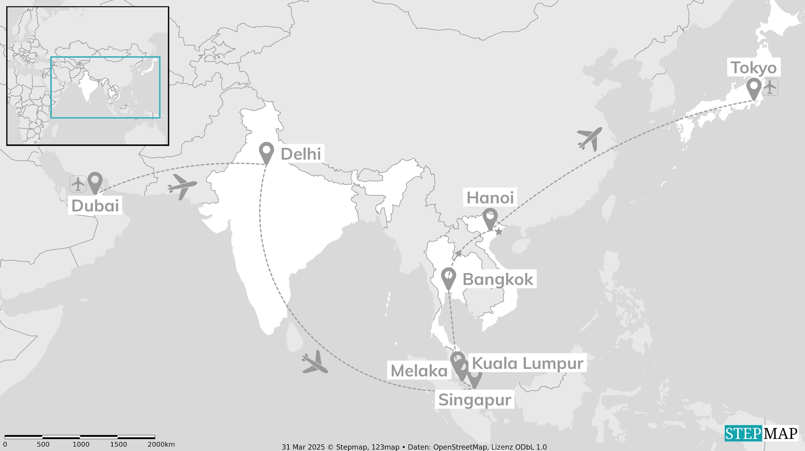 All Around Asia: Vom Taj Mahal nach Singapur