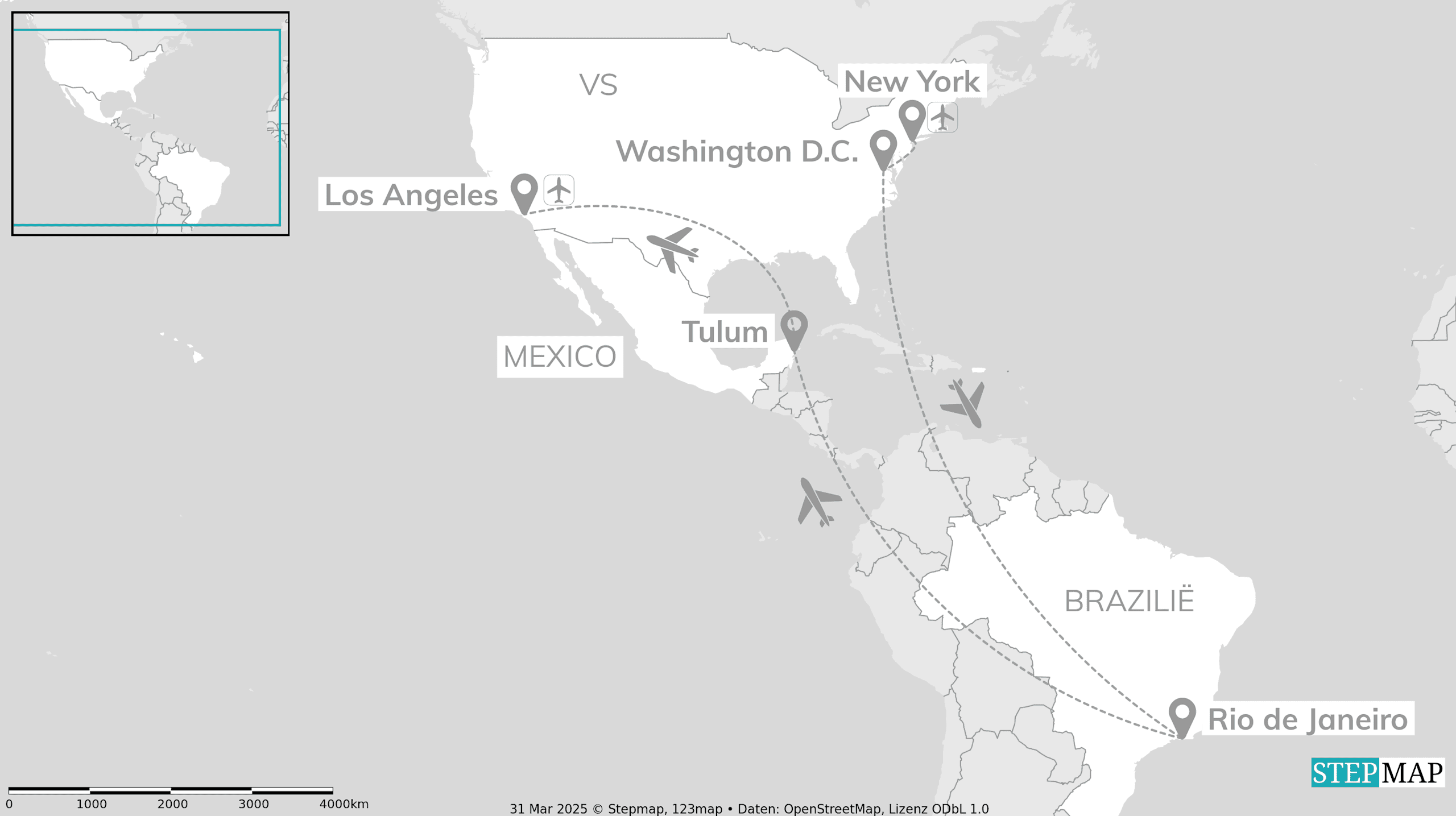 All around Amerika: VS, Mexico & Brazilië in één!