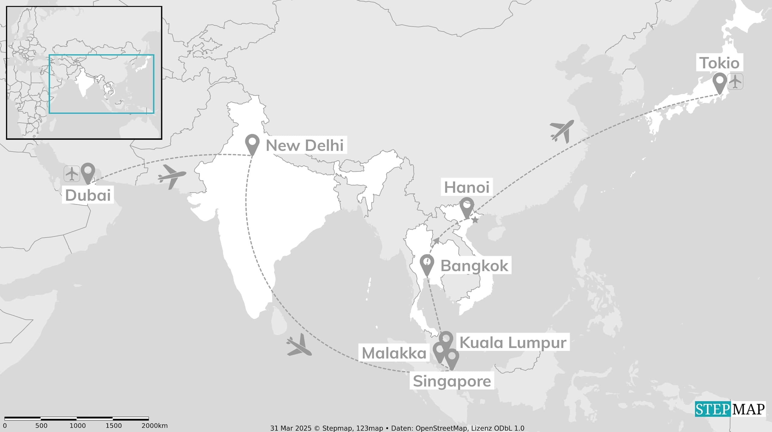 All around Azië: van de Taj Mahal tot Singapore