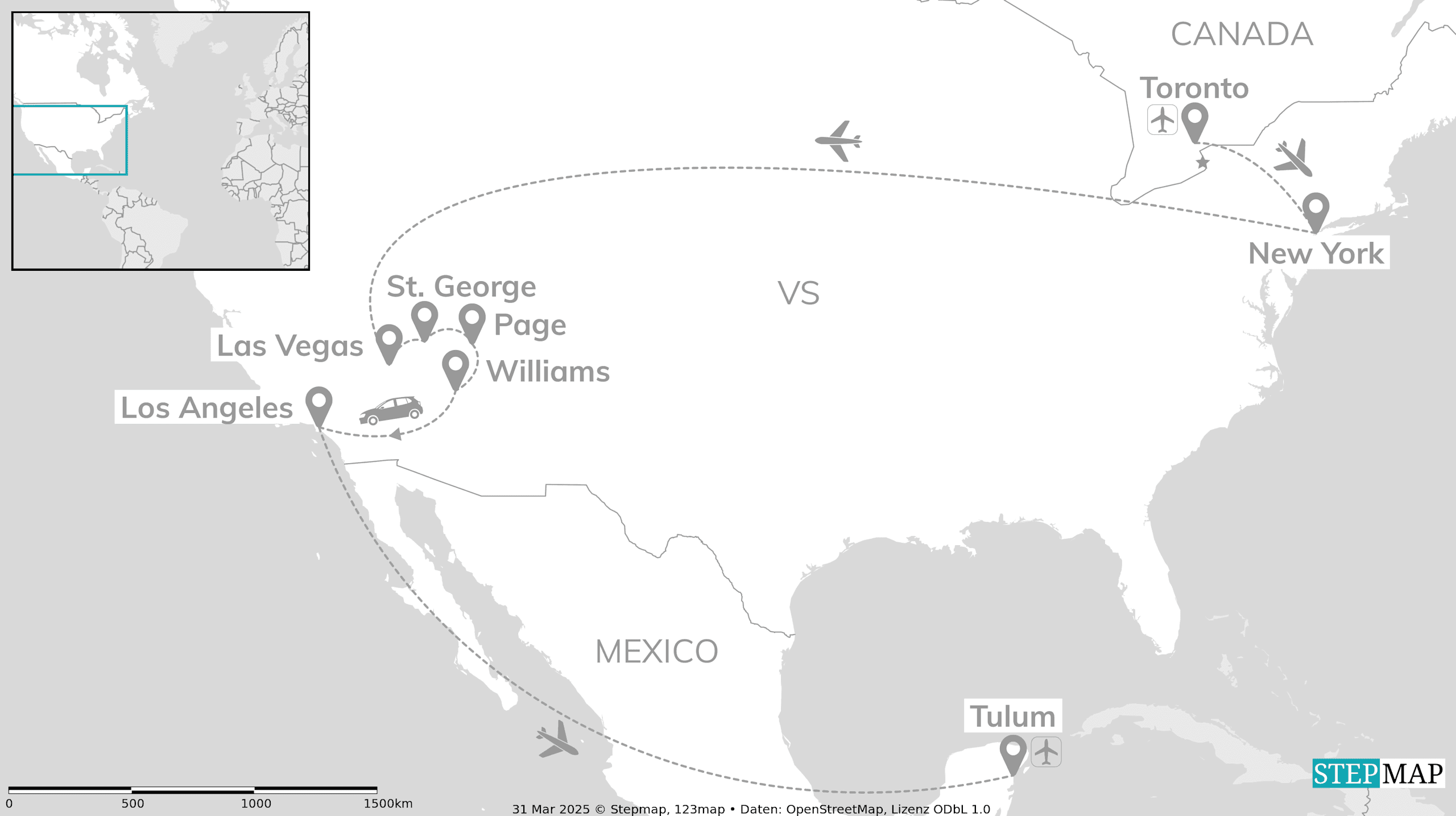 All around Amerika: Niagara Falls, VS roadtrip & Mexico
