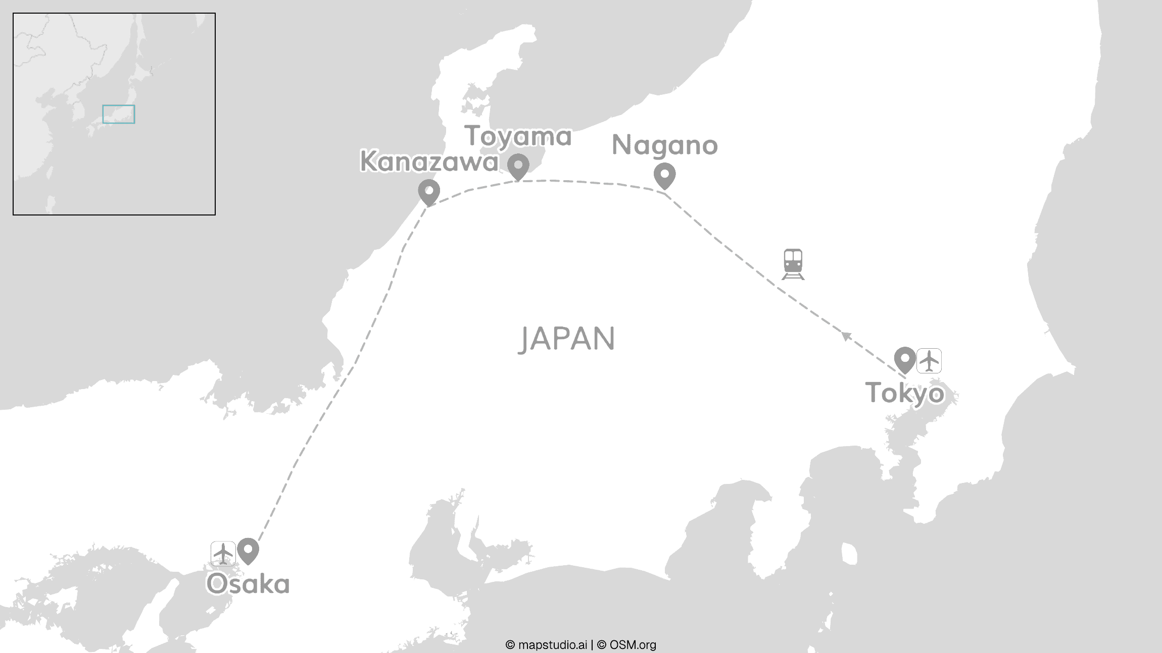 Explore Japan: Highspeed-Rails & Zen-Tempel