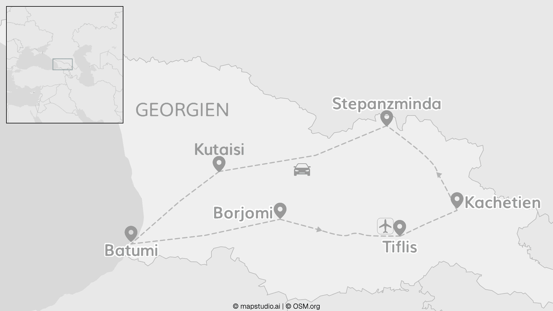 Explore Georgien: Roadtrip zu Weinbergen & dem Kaukasus