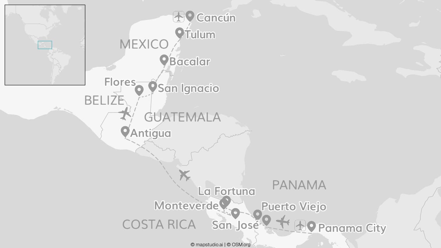 All around Central America: From Maya to sea
