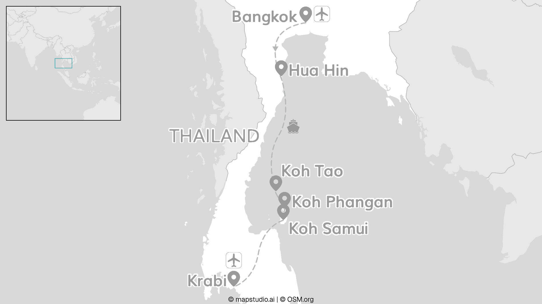 2 for 1 Thailand: Bangkok meets Inselhopping & Krabi