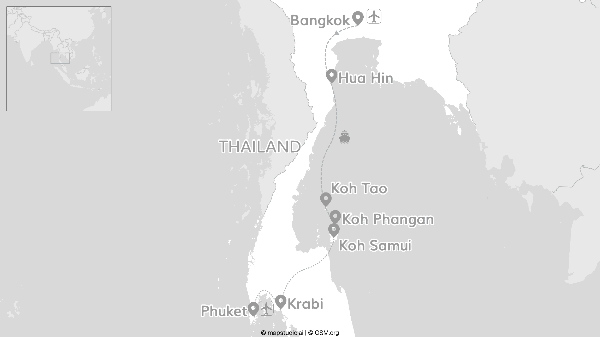 2 for 1 Thailand: Bangkok meets Inselhopping, Krabi & Phuket