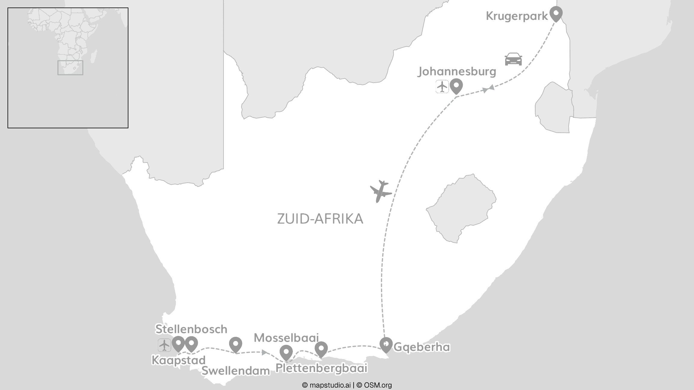Zuid-Afrika roadtrip: van Krugersafari tot Tuinroute