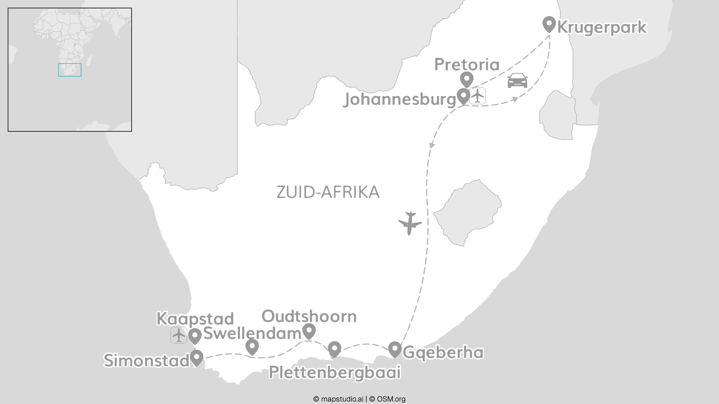 Zuid-Afrika roadtrip: naar Kruger, Kaap & kust