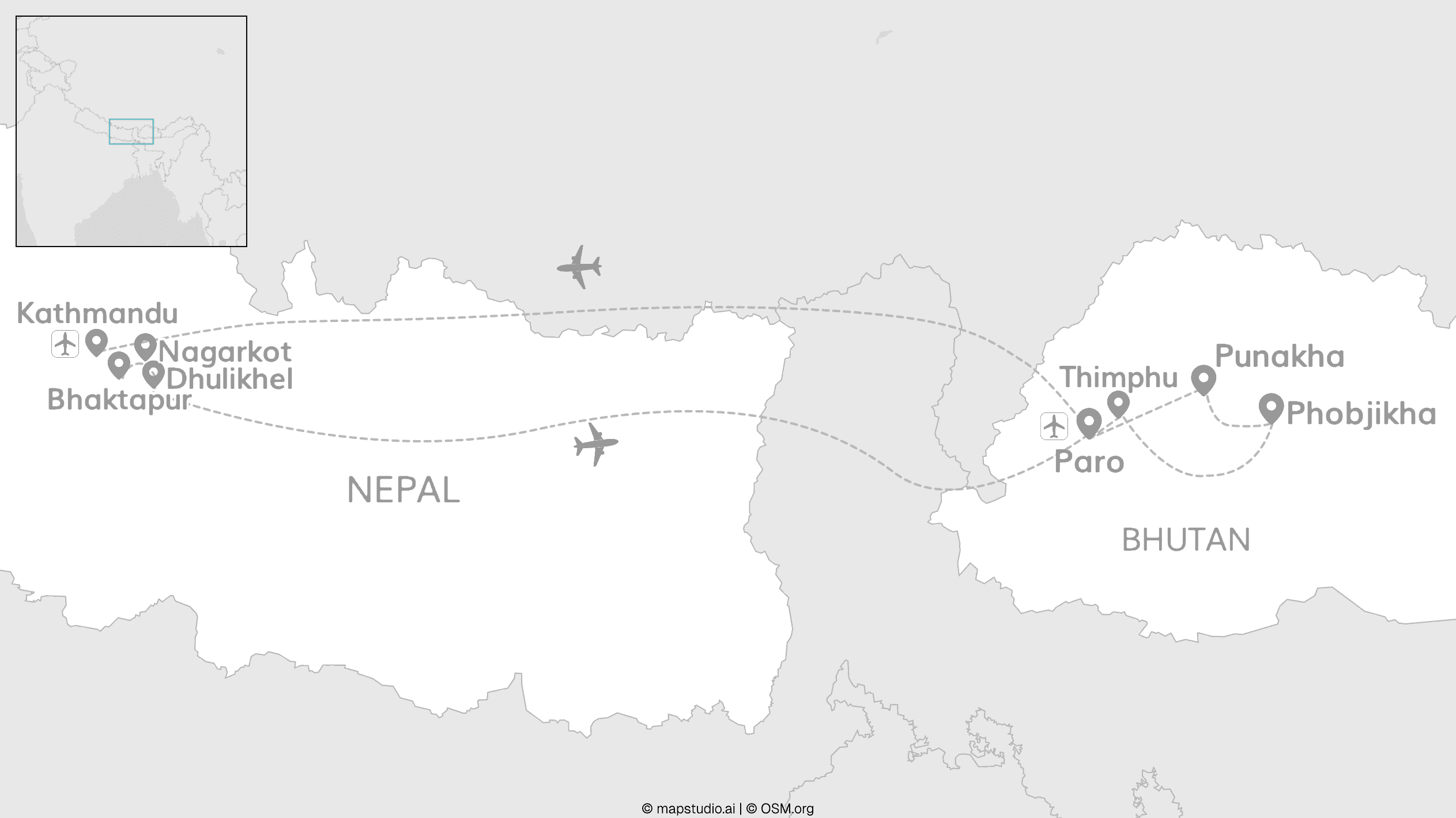 Nepal & Bhutan: Durch den Himalaya zum Tigernest