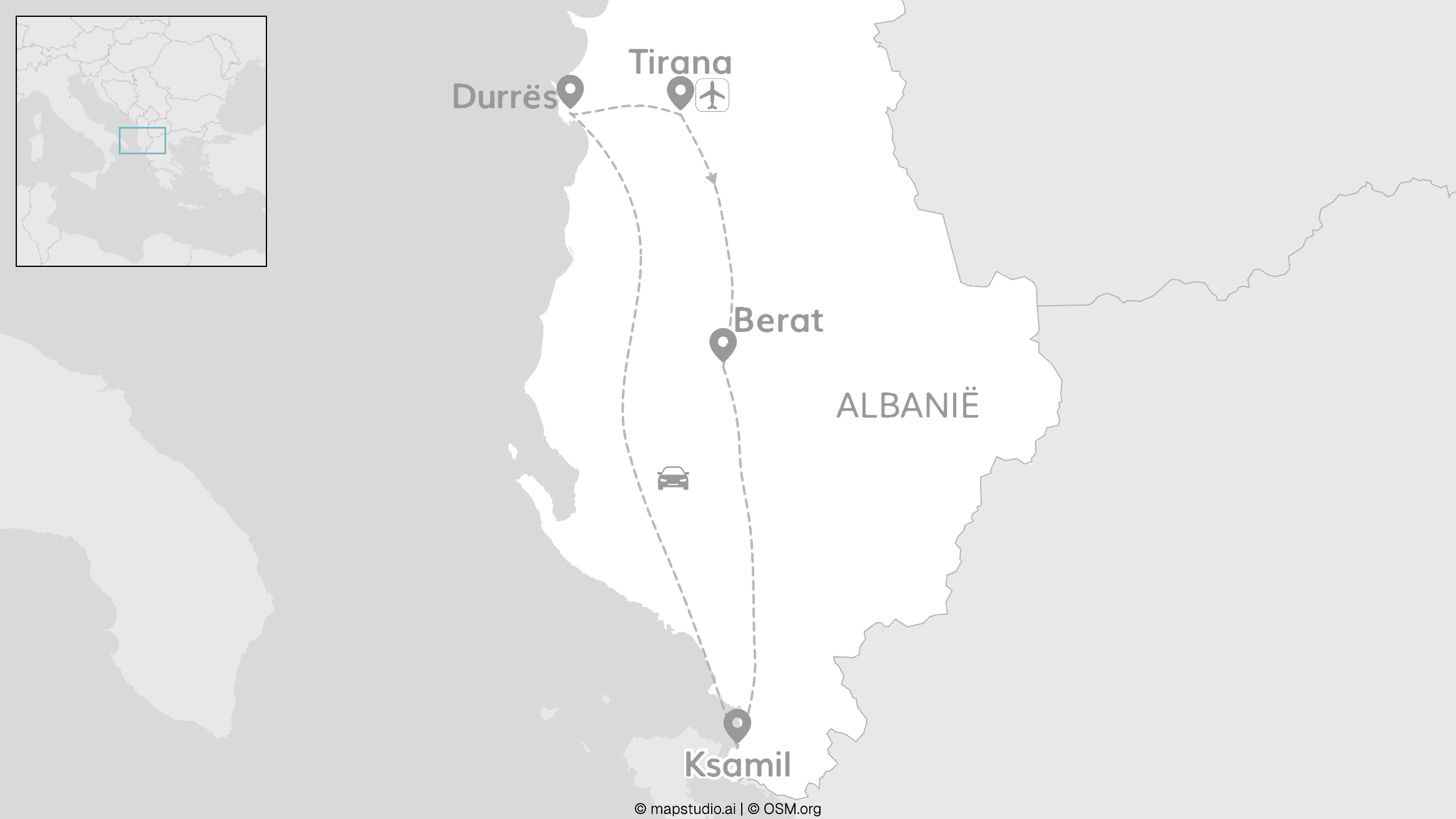Albanië roadtrip: van stranden tot bergpanorama's