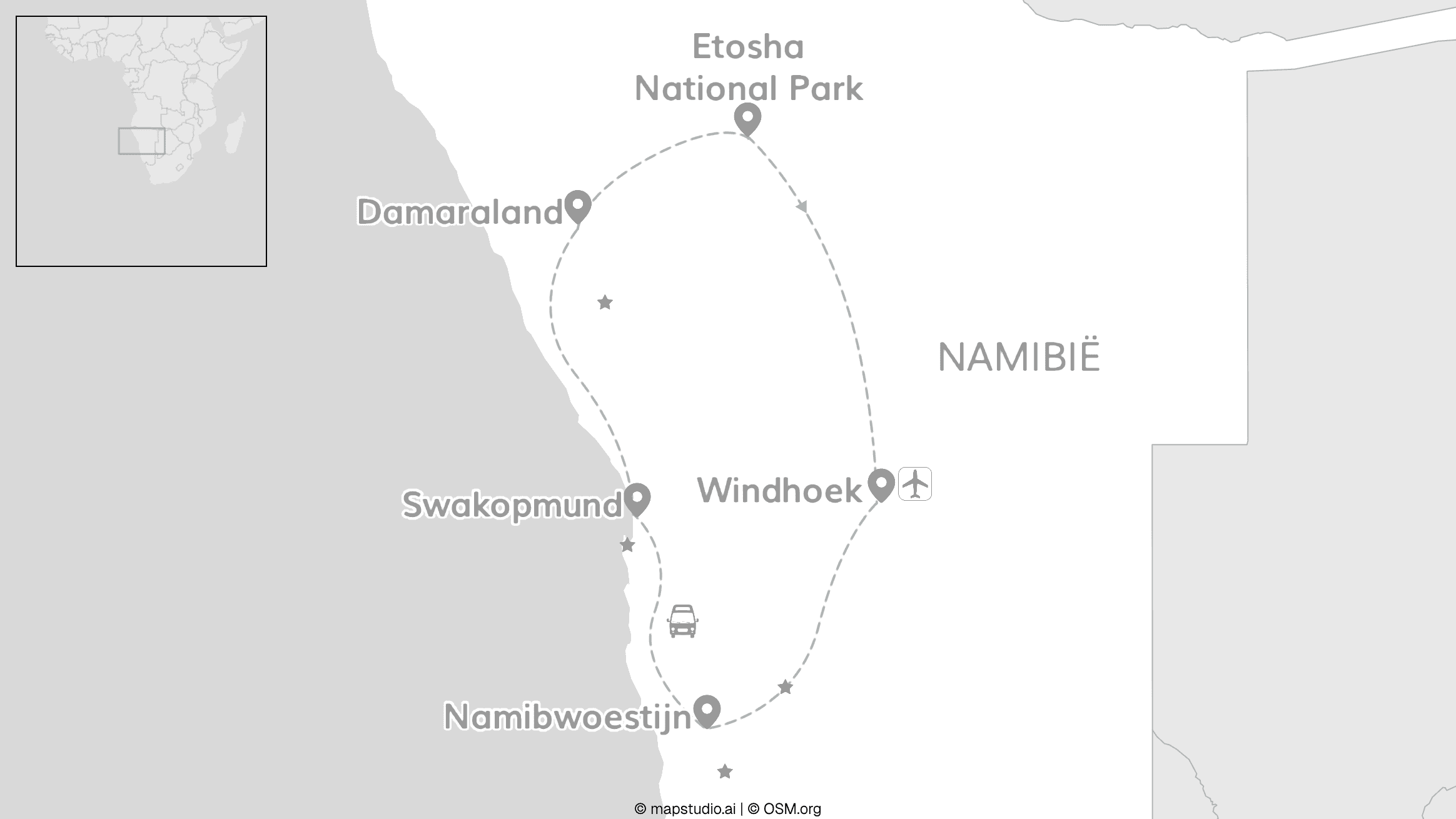 Namibië-avontuur: roadtrip met een daktent