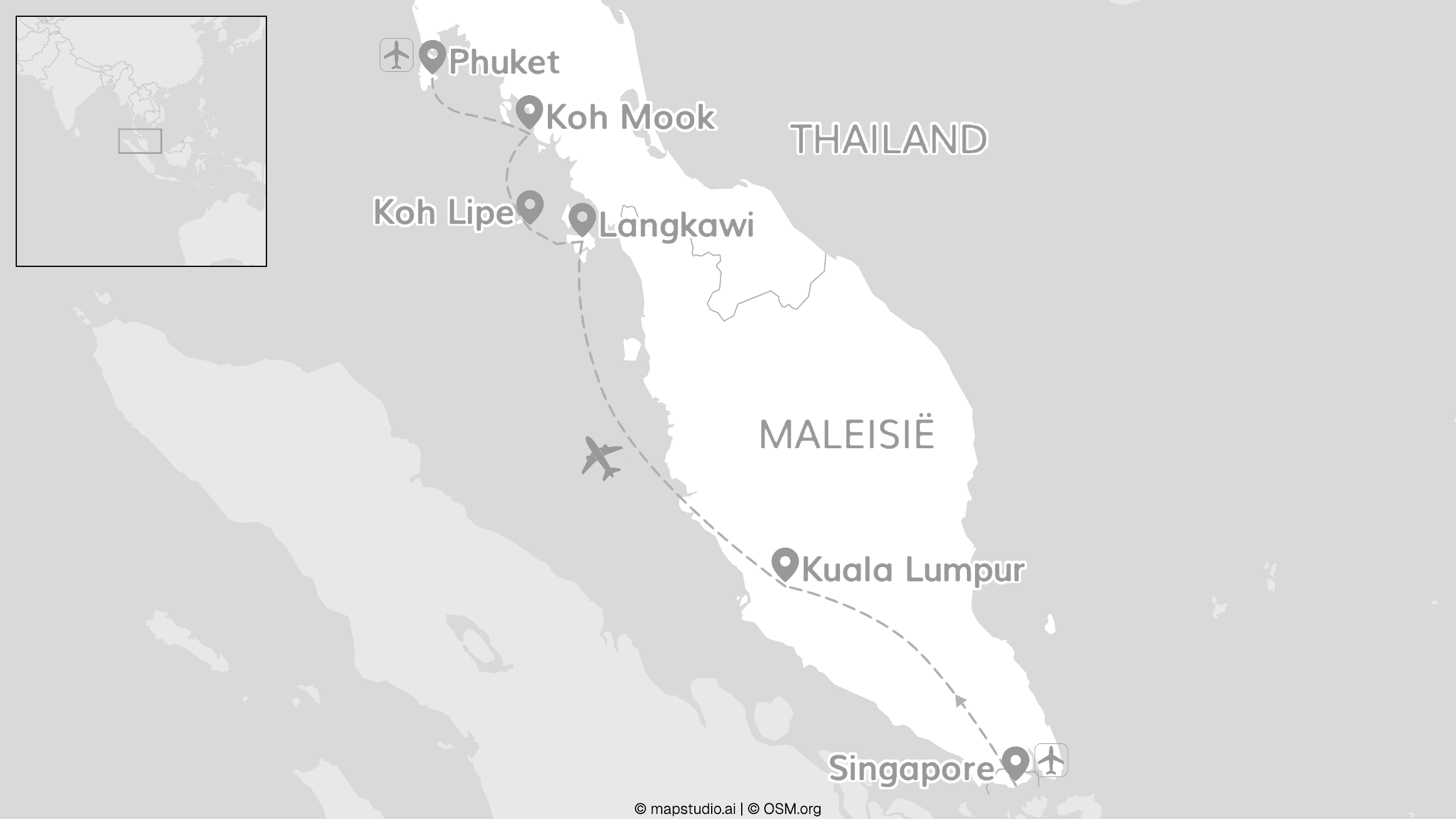 Singapore, Maleisië & Thailand: van stad tot eiland