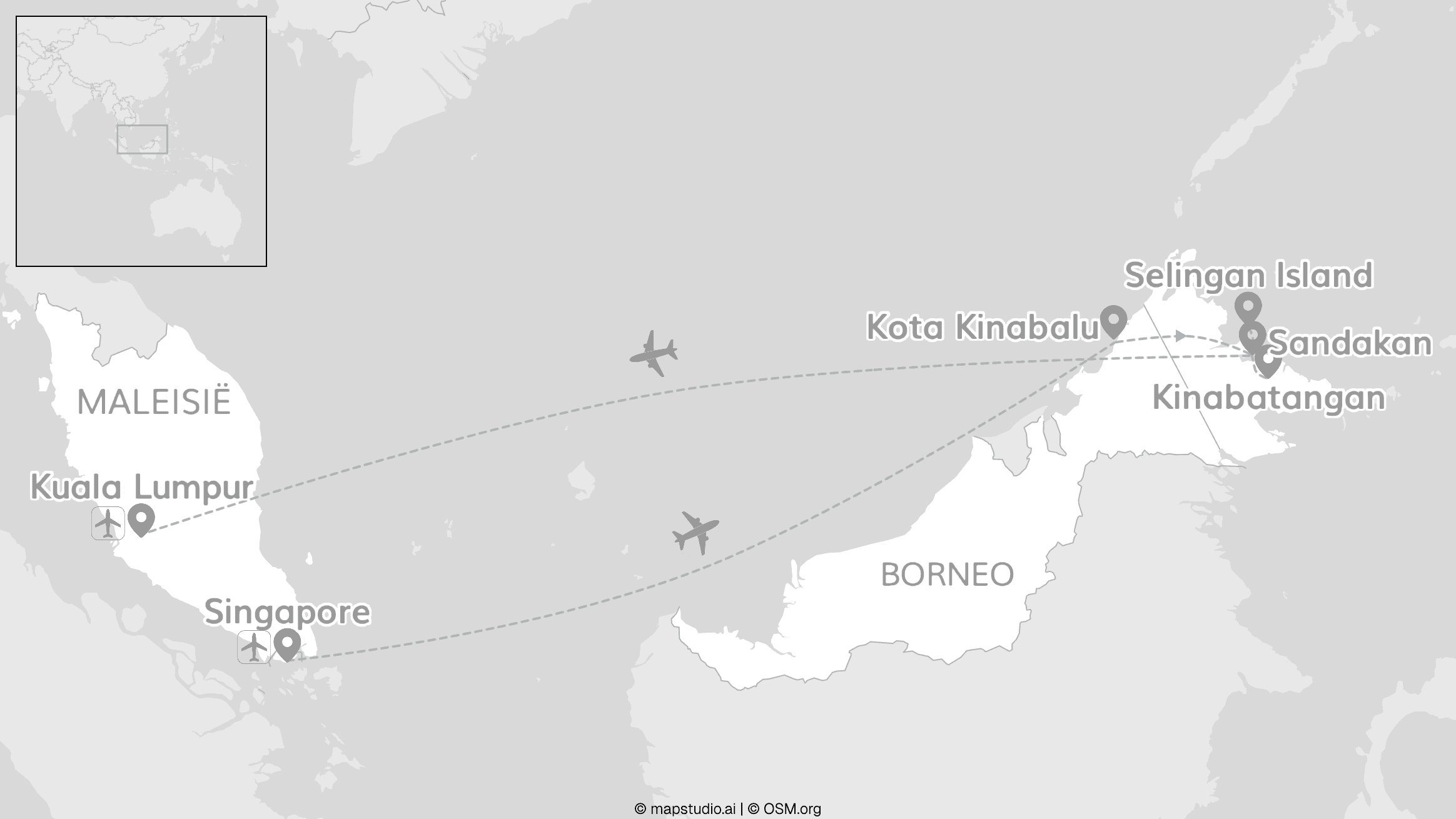 Maleisië & Singapore: junglegeheimen van Borneo