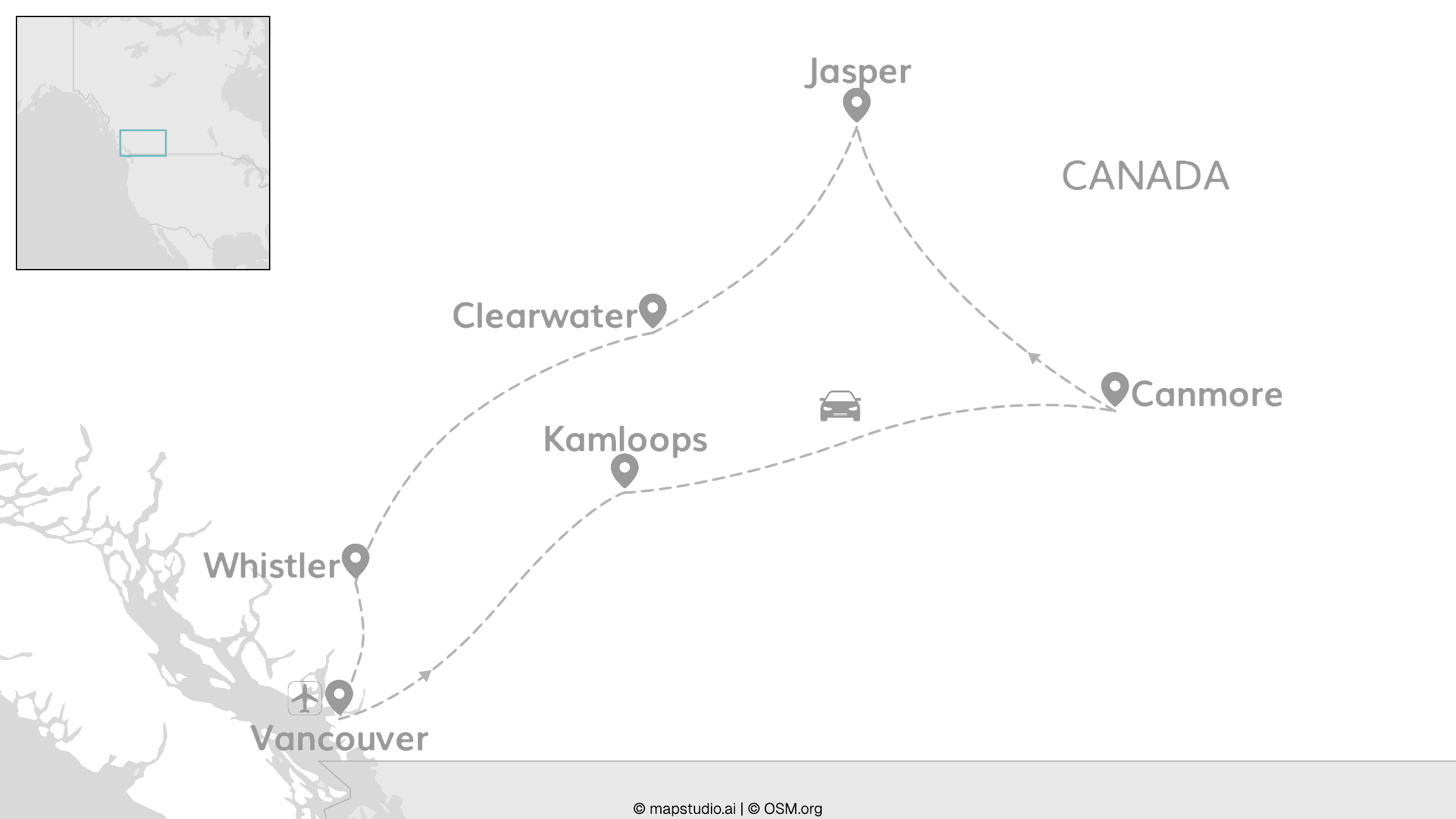 Canada roadtrip: via Vancouver naar de Rockies