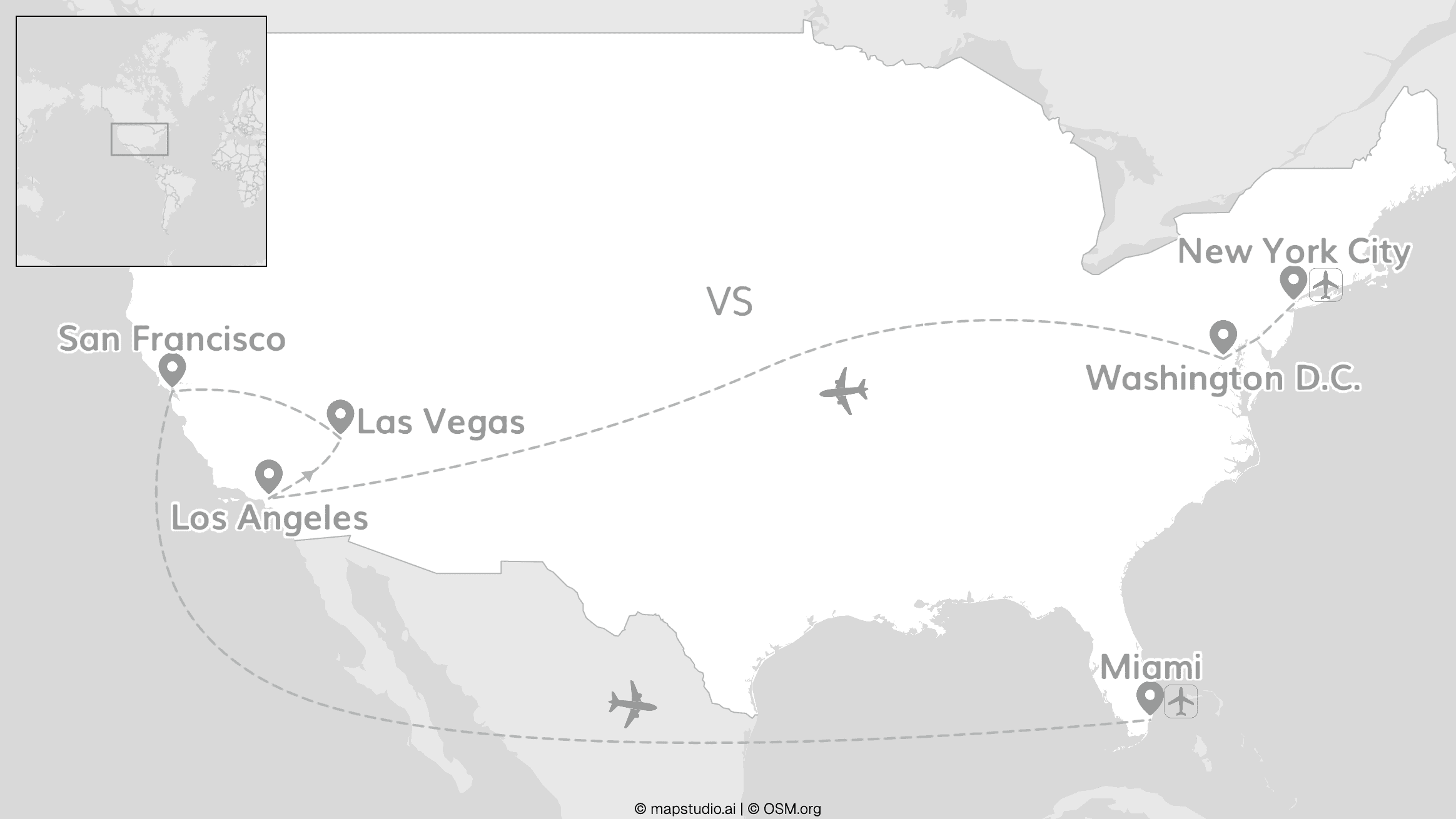 VS bucketlist: van New York naar Golden State