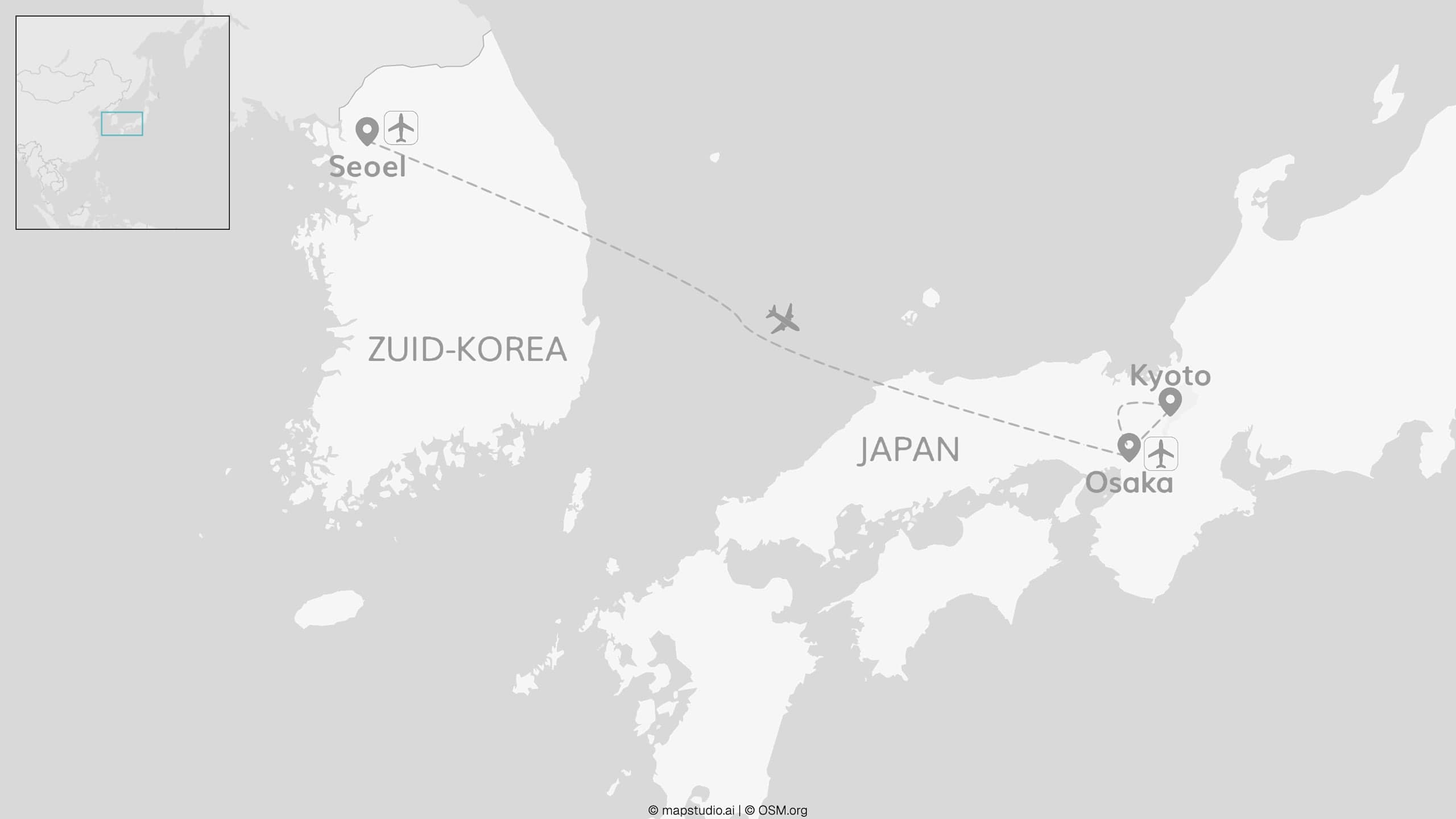 2 for 1 Japan en Zuid-Korea: Osaka & Kyoto plus Seoel