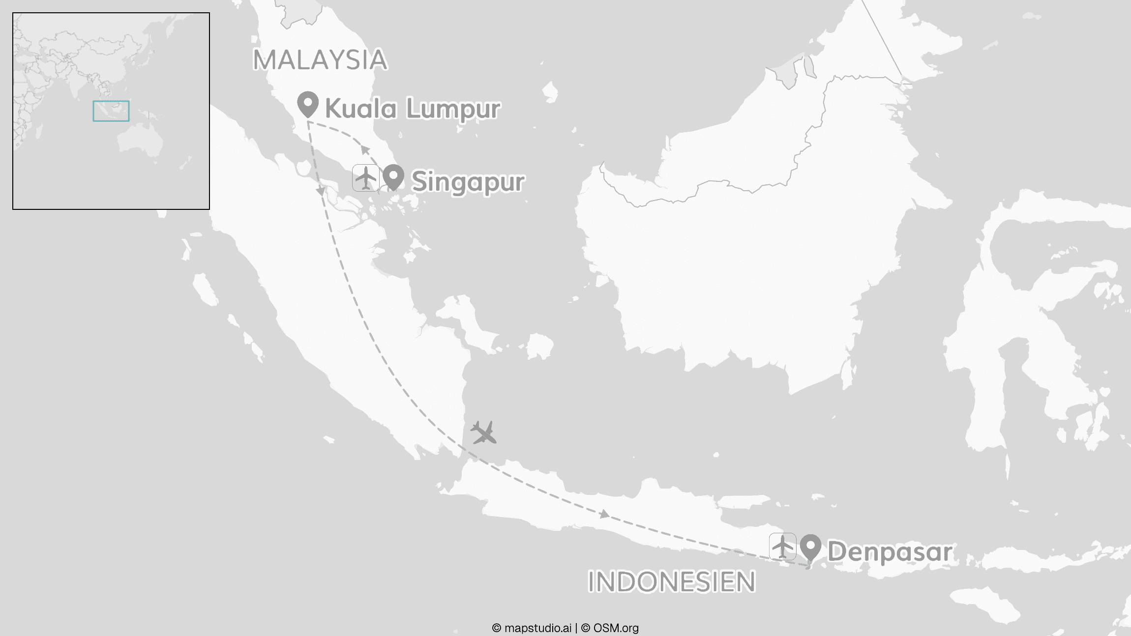 2 for 1 Bali: Länderhopping mit Singapur & Kuala Lumpur