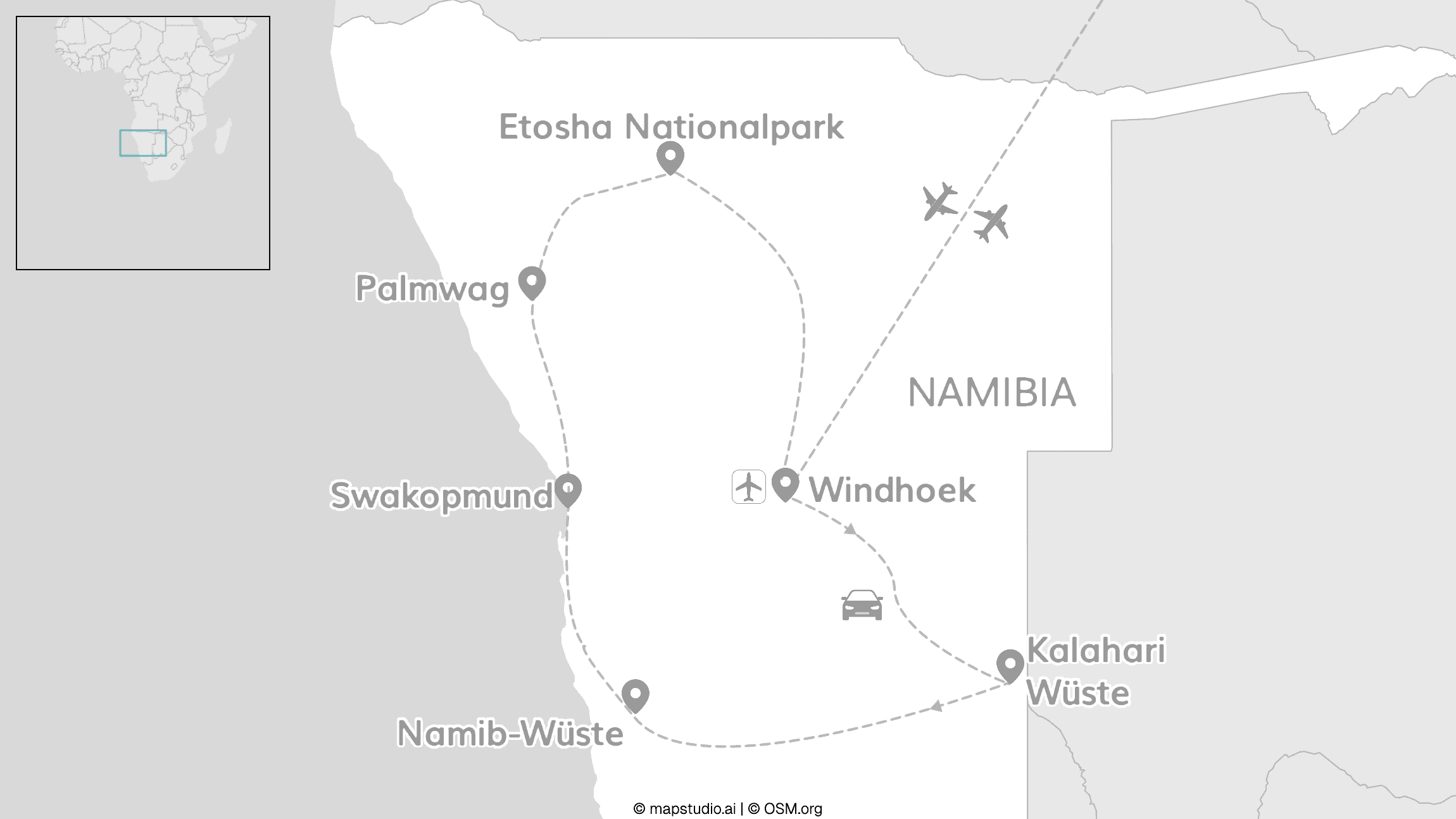 Namibia Abenteuer: Roadtrip im Rooftop Zelt