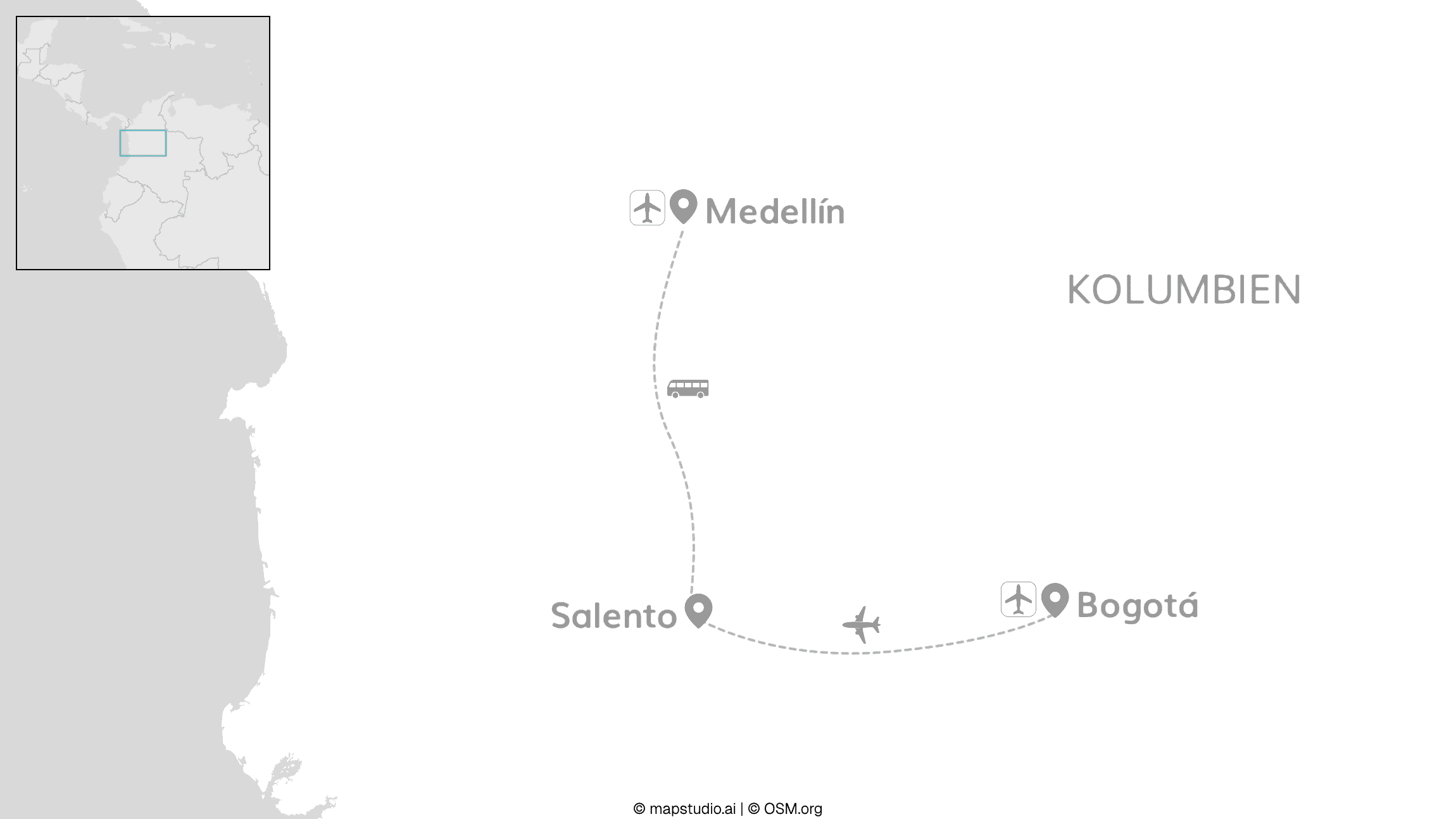 2 for 1 Kolumbien: Zwischen Anden, Palmen & Kaffeeduft