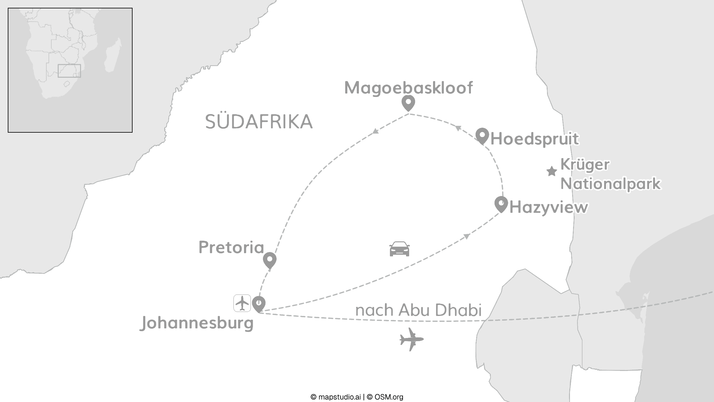 Abu Dhabi for Free & Südafrika: City trifft Safari Roadtrip