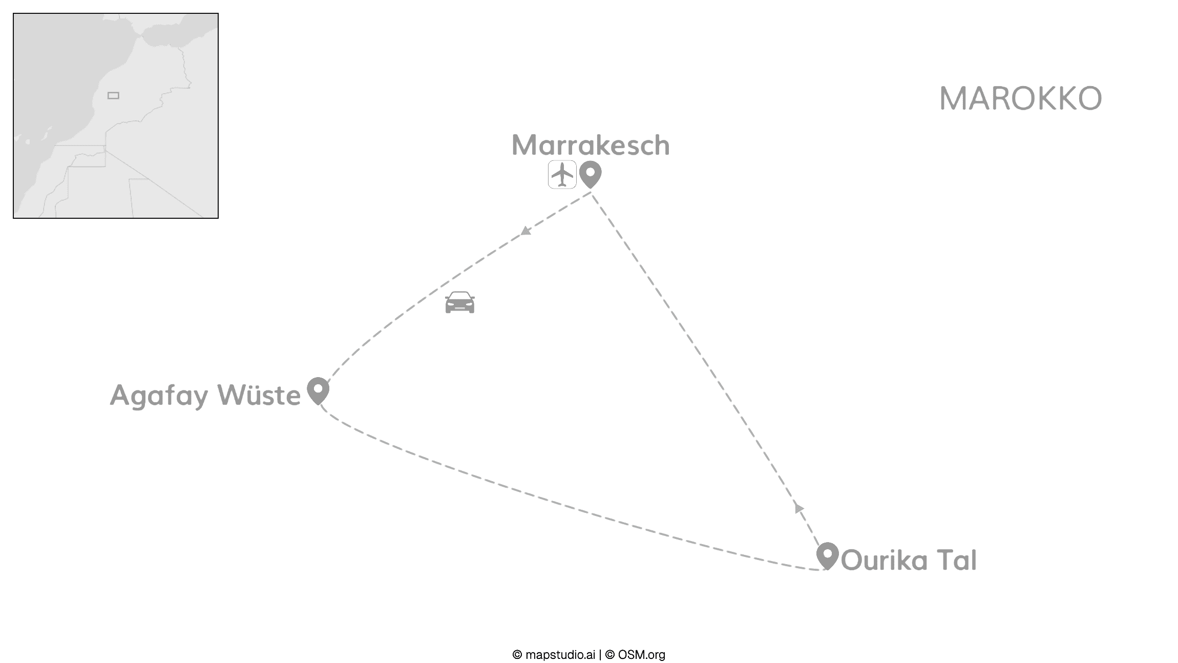 Marokko Roadtrip: Orientalische Nächte in Wüste & Atlas