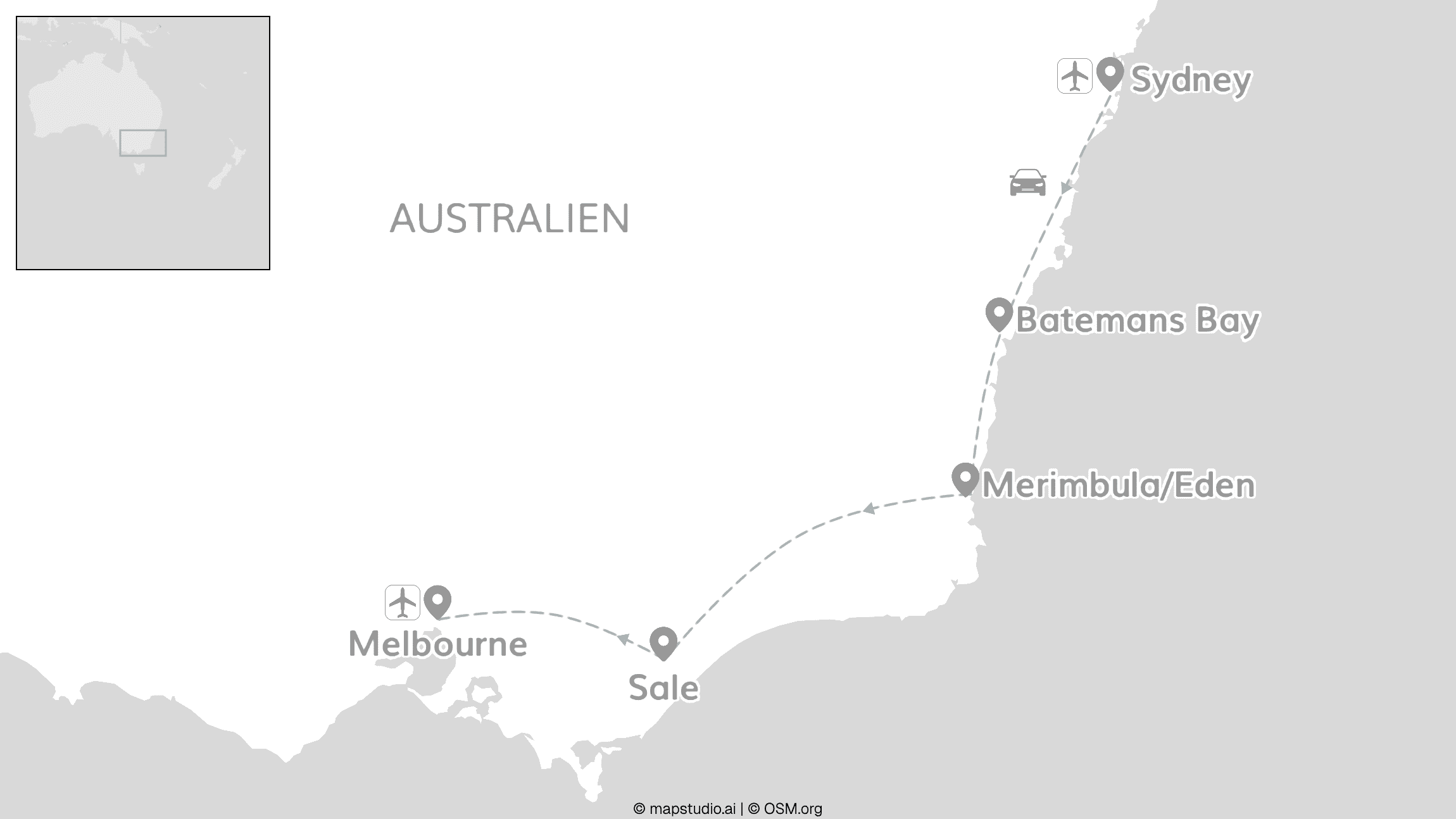 2 for 1 Australien: Roadtrip von Opernhaus bis Südküste