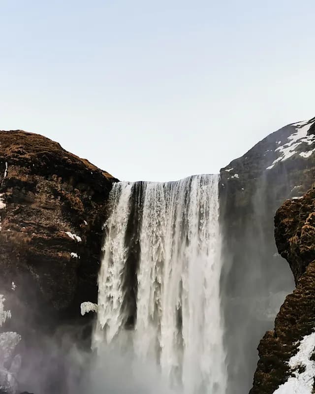 Volcanoes, glaciers and waterfalls